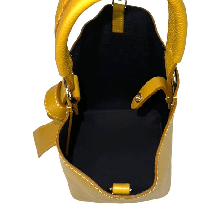 Genuine Leather Tote : Black