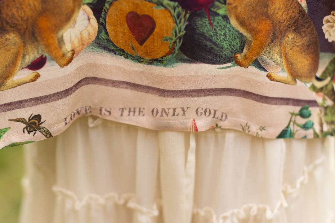Cropped Kimono w/ Rabbits and Bees