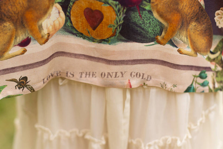 Cropped Kimono w/ Rabbits and Bees