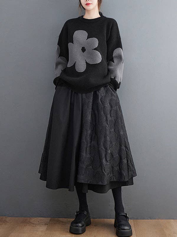 l Long Sleeves Loose: GRAY / One_size