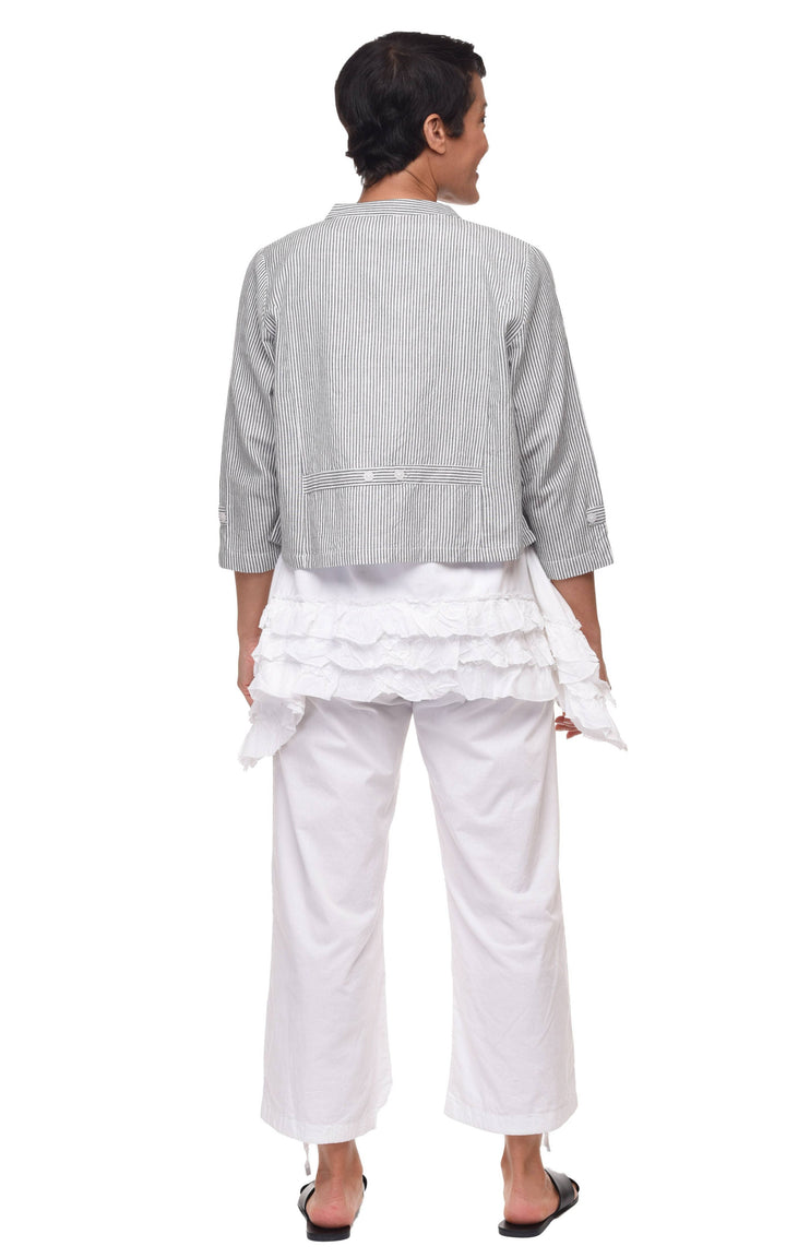 Tulip Clothing - CV13 Dakota Jacket Top in Ticking Stripe*: XS