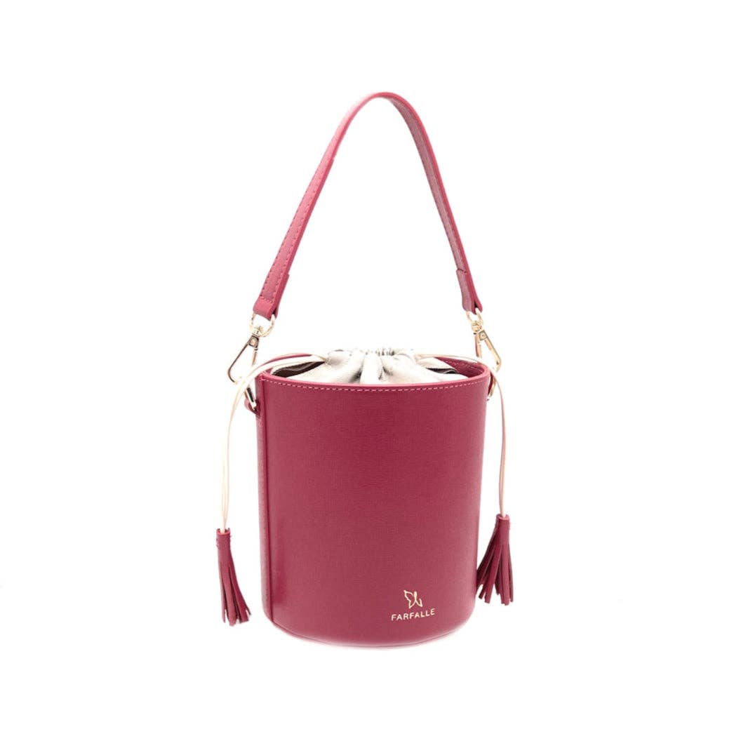 leather bucket bag, Made in Italy,112613: Taupe
