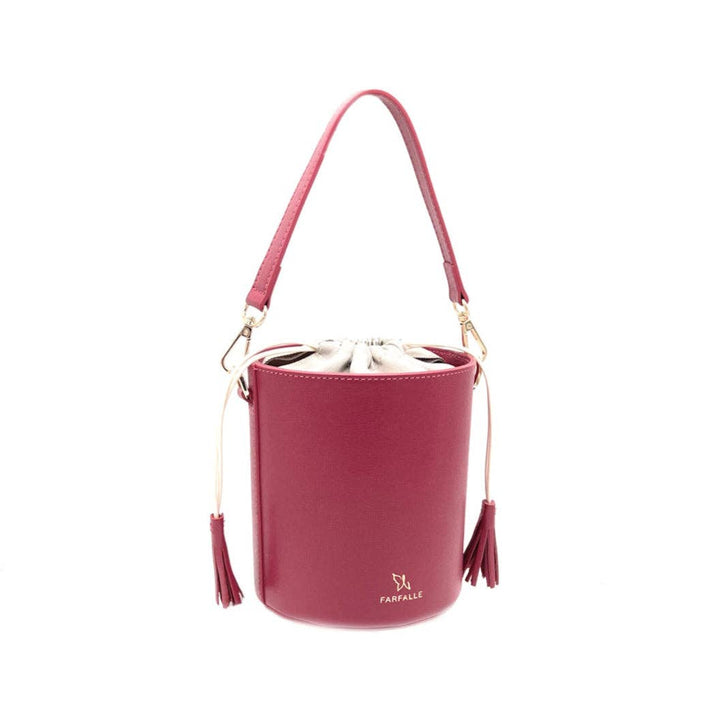 Leather bucket bag, Made in Italy,112613: Blk