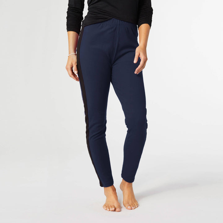 Brushed Legging with Side Stripe: Grey / S/M