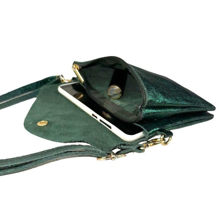 Leather Bag: Silver