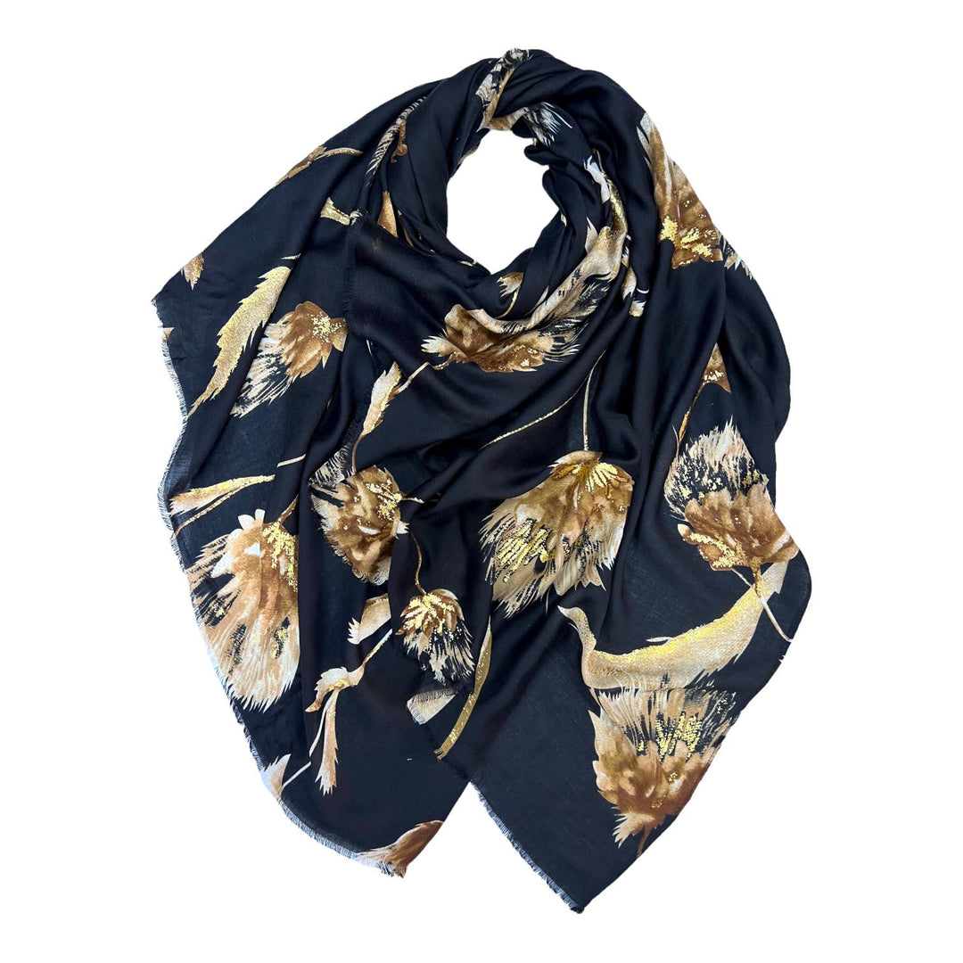 Dusty miller scarf: Black