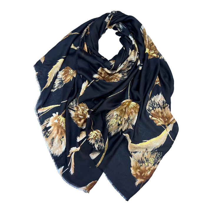Dusty miller flower scarf: Cream