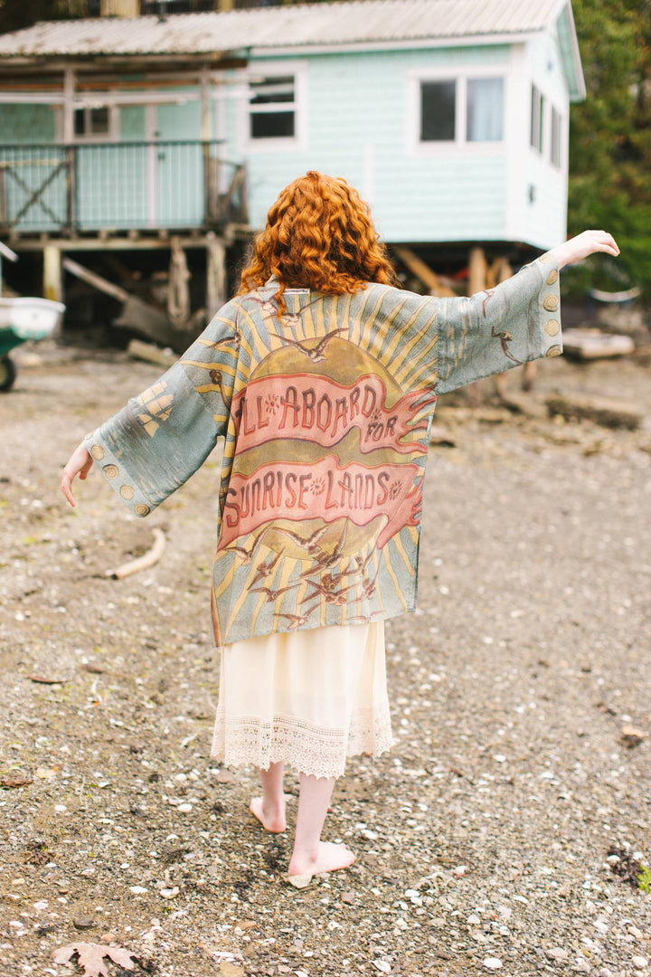 Sunrise Lands Artisan Bamboo Duster Kimono Robe