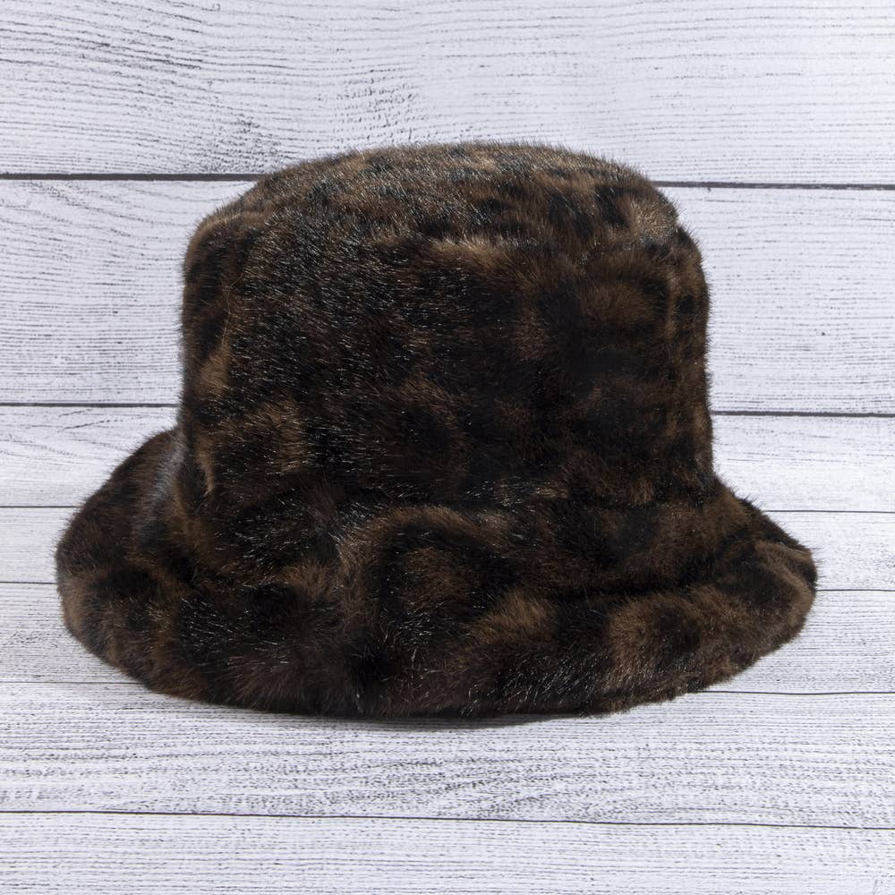 Leopard Plush Fur Hat