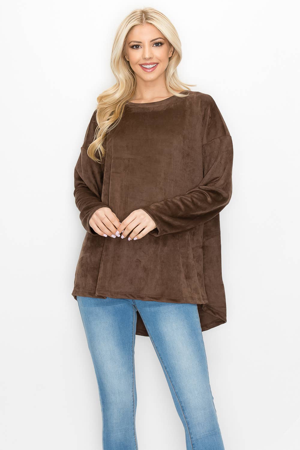 Adi Stretch Suede Top: BLACK / XS / A5418