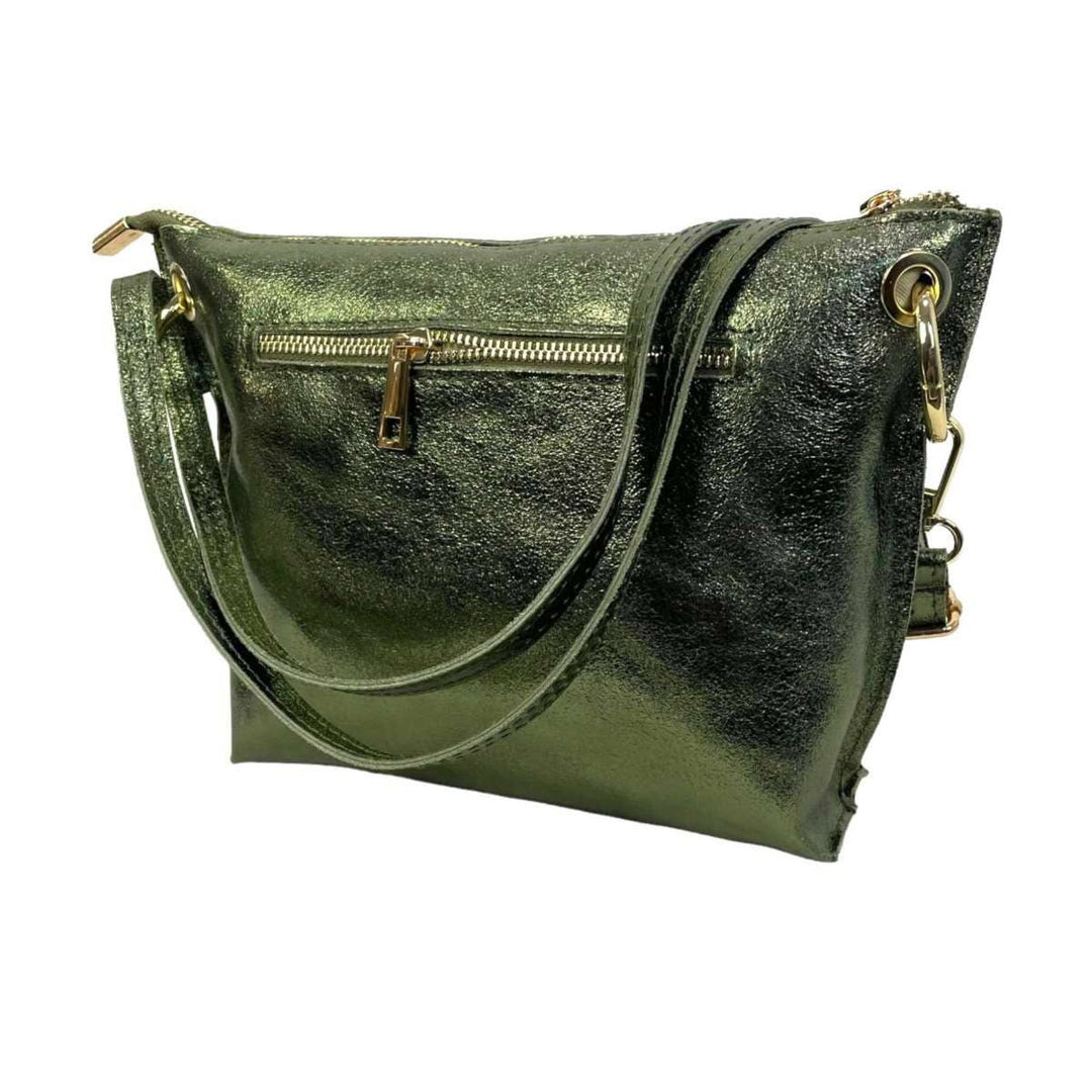 Leather Bag with: Fuchsia