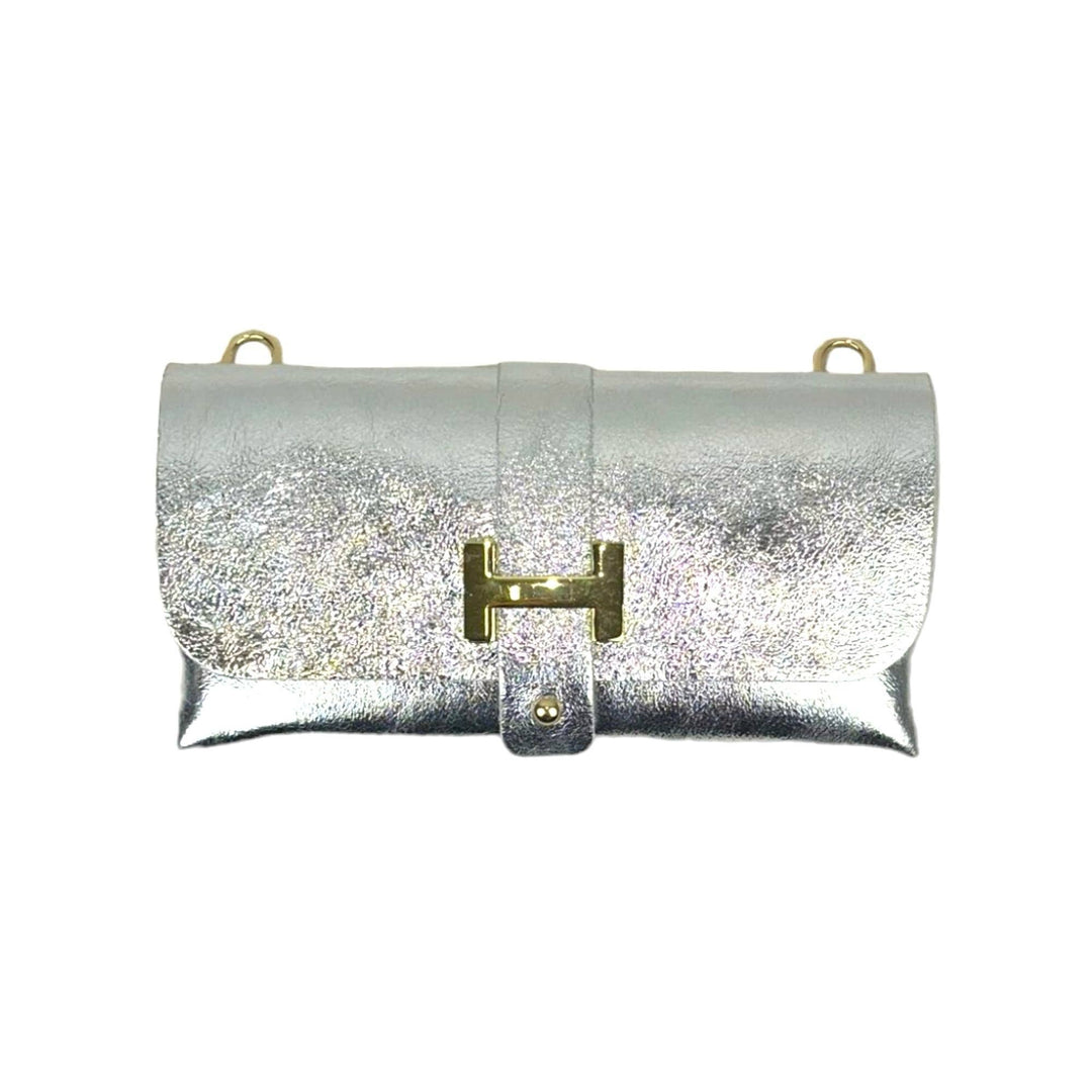 Leather Bag: Dark Silver