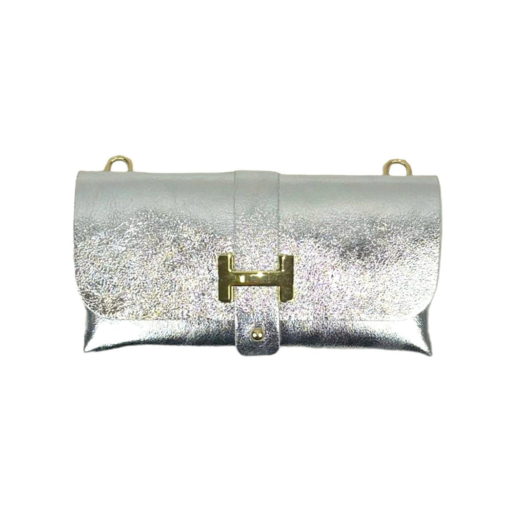 Leather Bag: Dark Silver