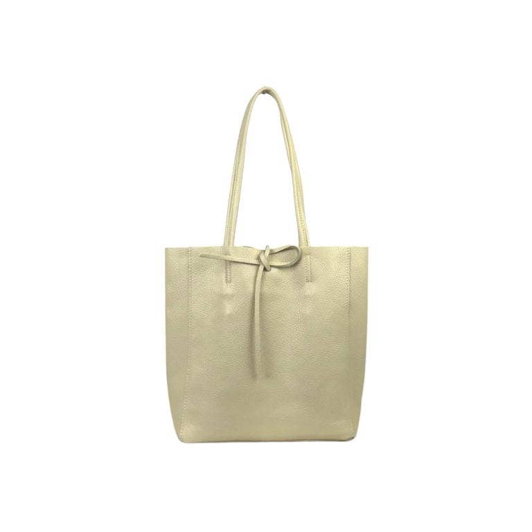 Leather Tote Bag: Black