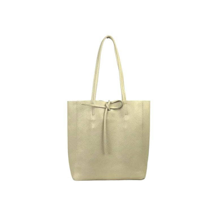 Leather Tote Bag: Brown