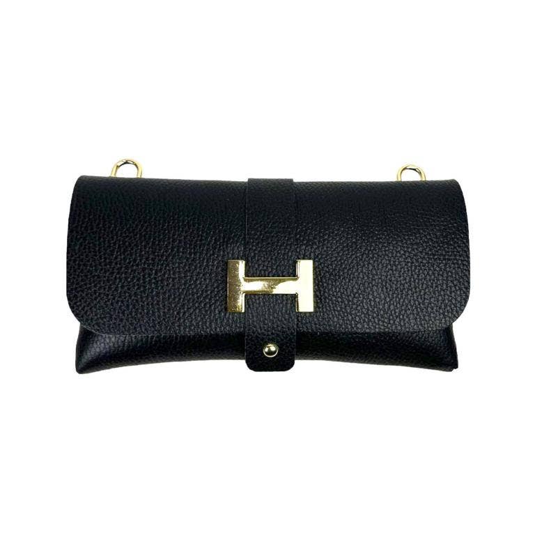 Grain Leather Bag with H: Yellow