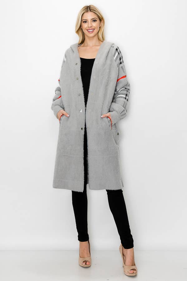 Sonnai Sweater Coat: Grey / XL / 52092