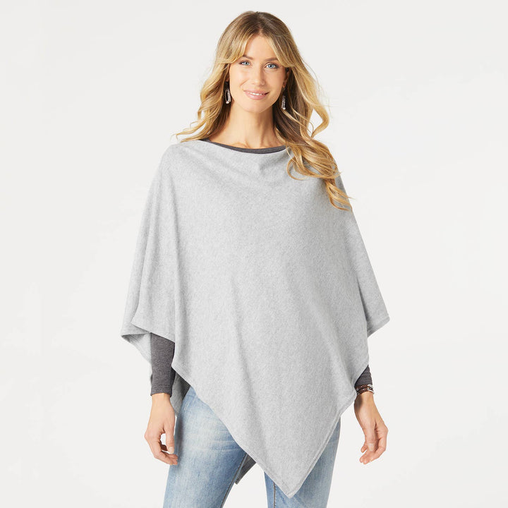 Brushed Poncho: CREAM / O/S