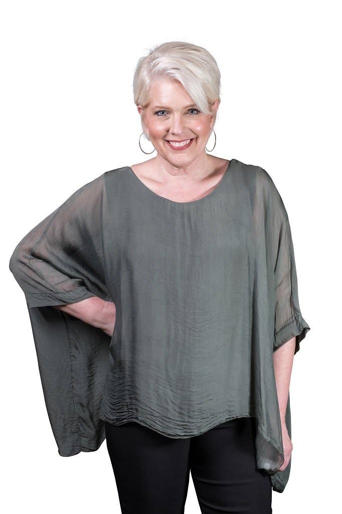 Silk Kaftan (BQ201):Army