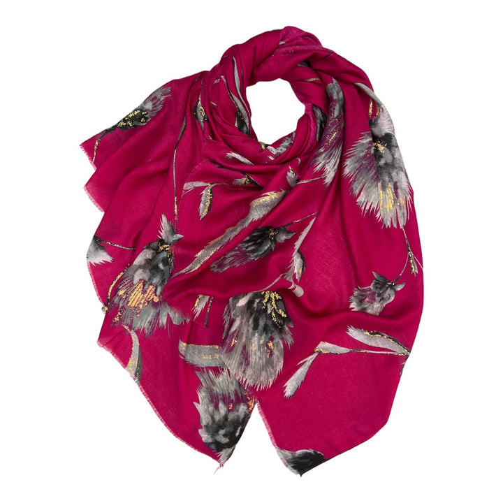 Dusty miller flower scarf: Cream