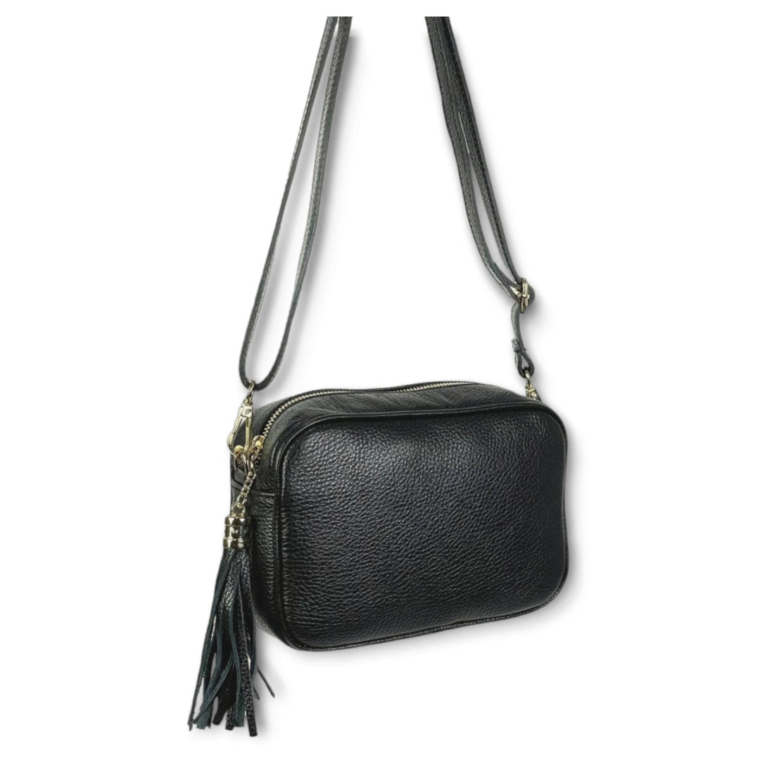 Genuine Leather Bag Tassel: Camel