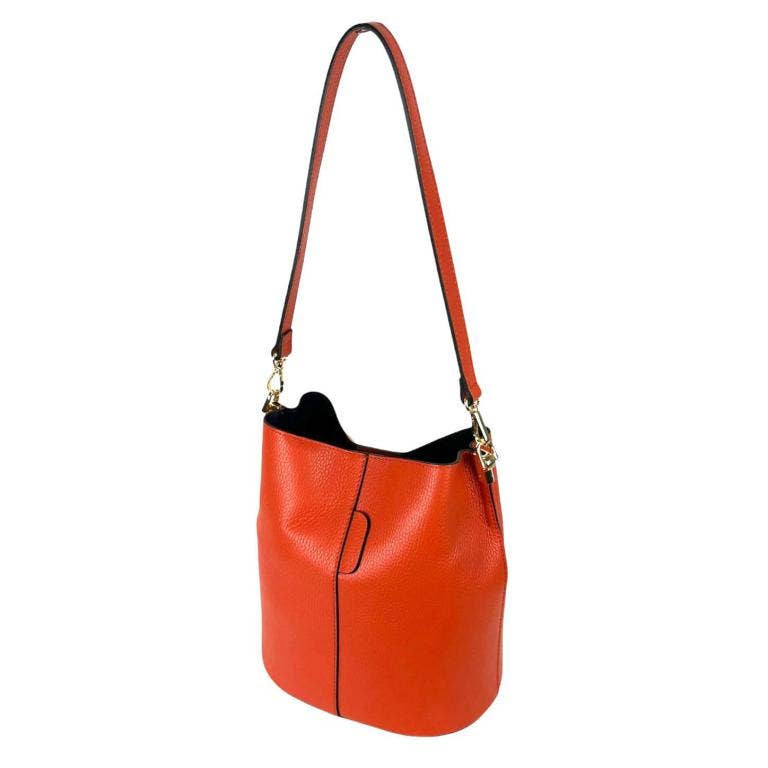 High Quality Italian Leather Shoulder Bag: Yellow