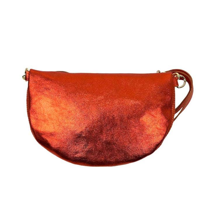 Large Suede and Leather Waist Bag: Black