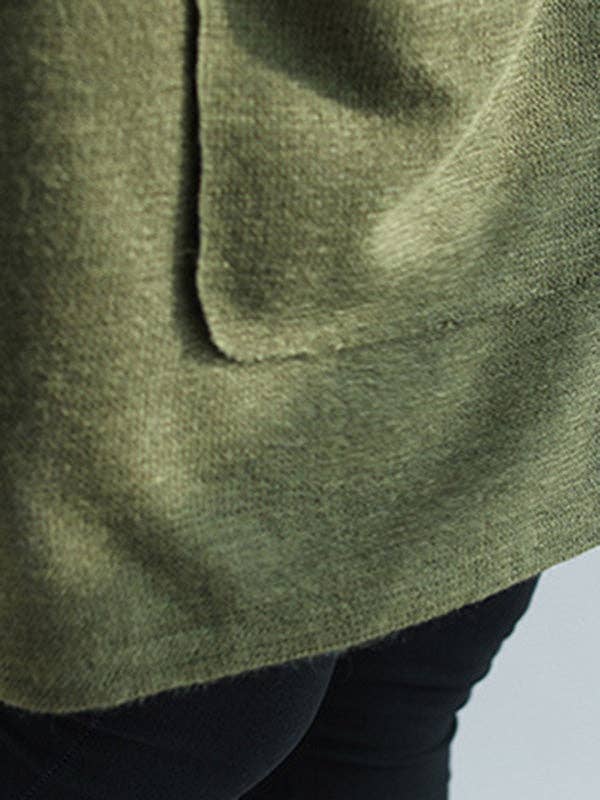 Solid Color Pullovers: BLACK / One_size