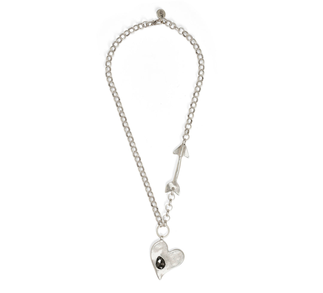Arrow Heart Pewter Neck - NN3147