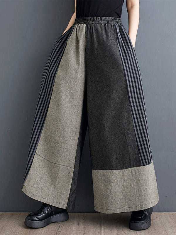 Striped Pants: GRAY / One_size