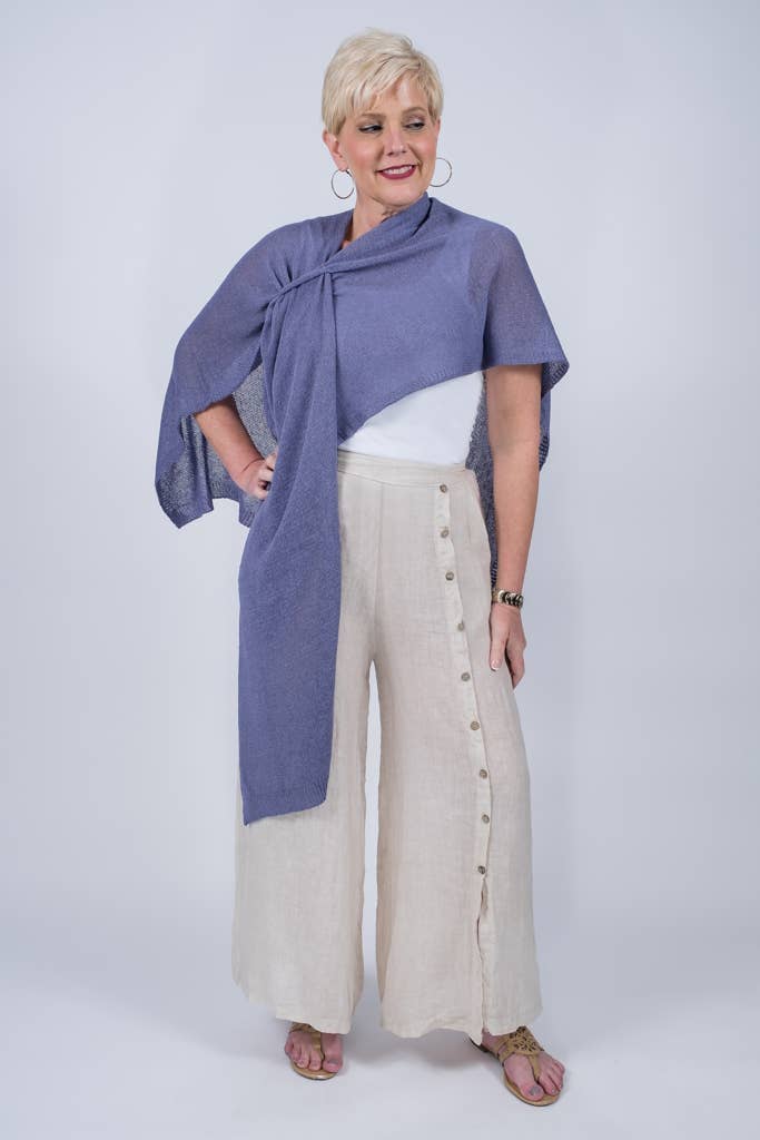 Aliya Cotton Wrap (W108):Carbon