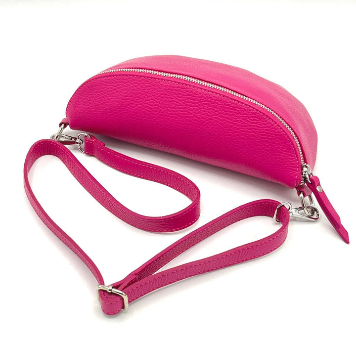 Leather Waist Bag, Made in Italy: 112466: Orange