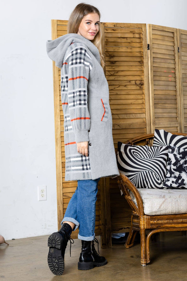 Sonnai Sweater Coat: Grey / M / 52092