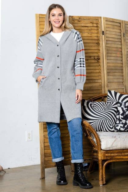 Sonnai Sweater Coat: Grey / XL / 52092