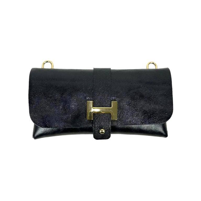 Leather Bag: Dark Silver