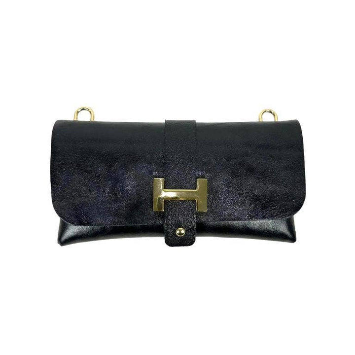 Leather Bag: Dark Silver