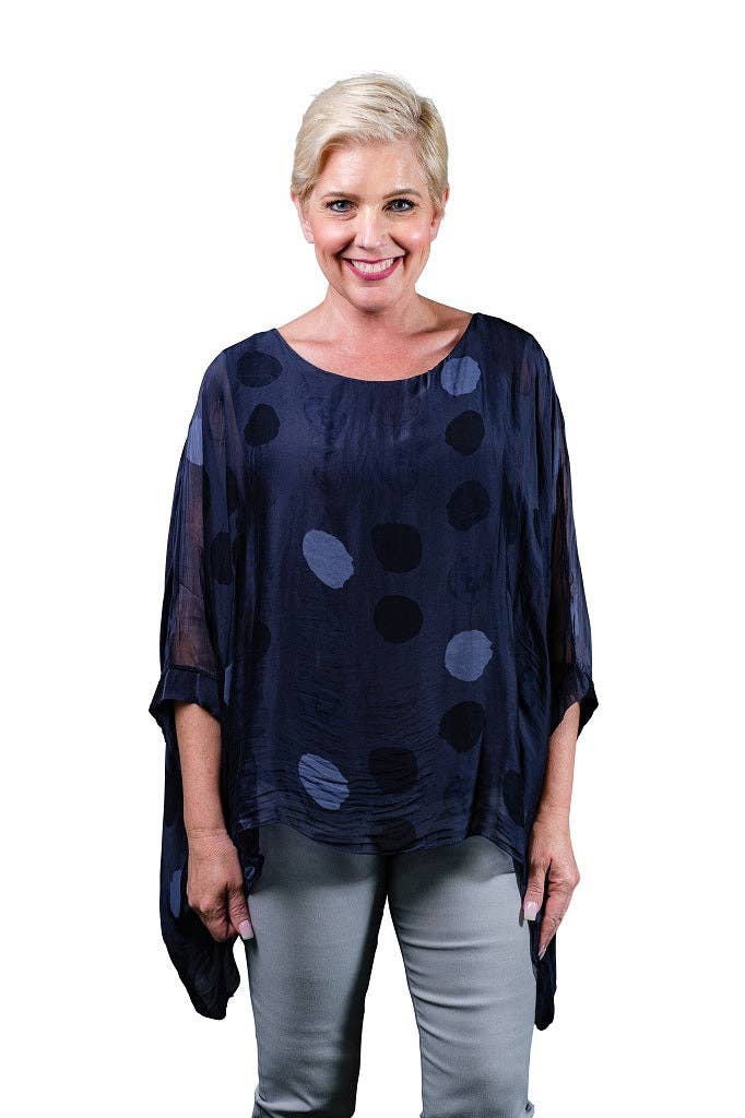 Circle Silk Kaftan (BQ201R):Taupe