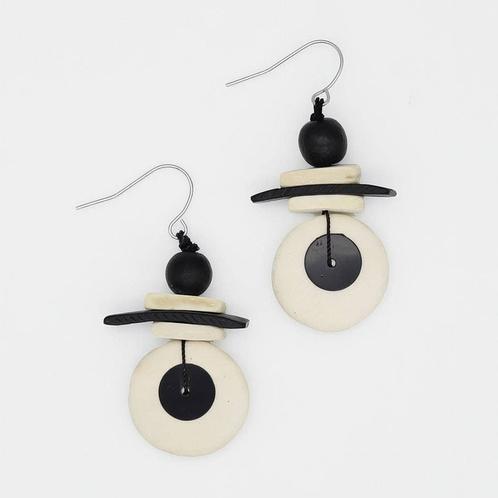 Assuta White Drop Earrings