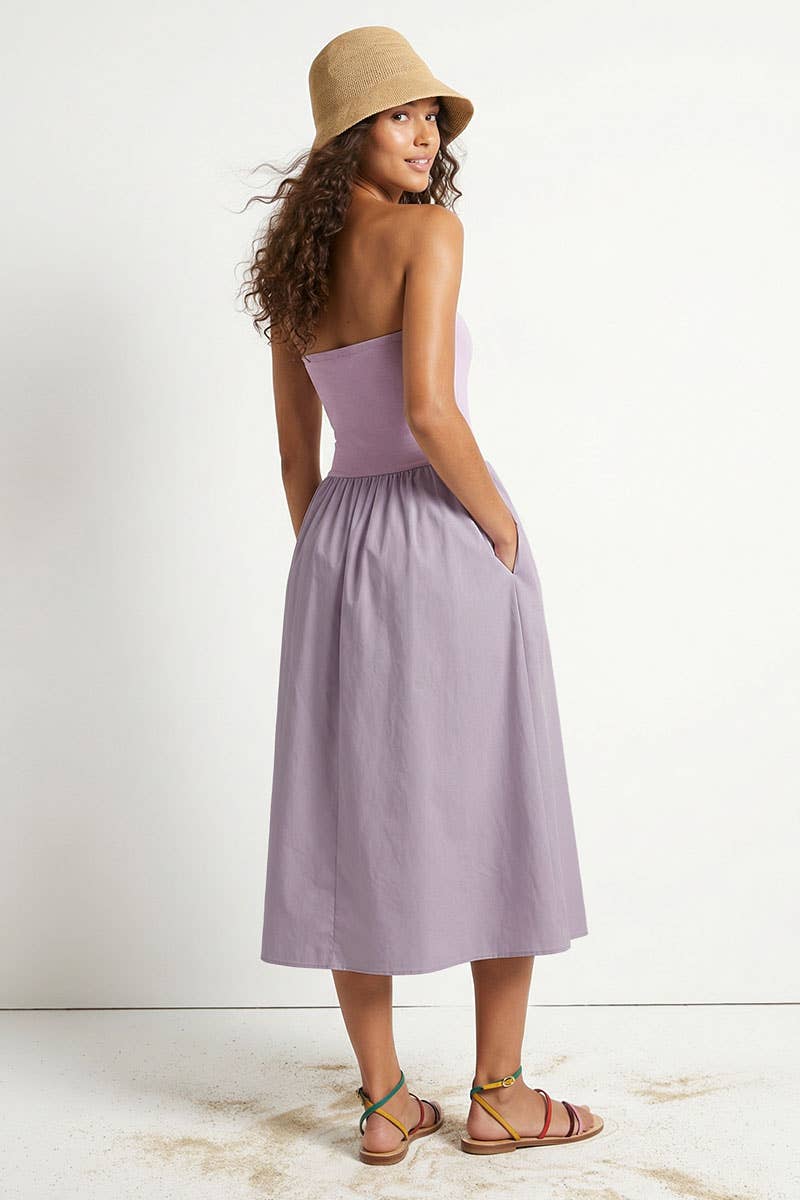 Strapless Maxi Dress: Black / S