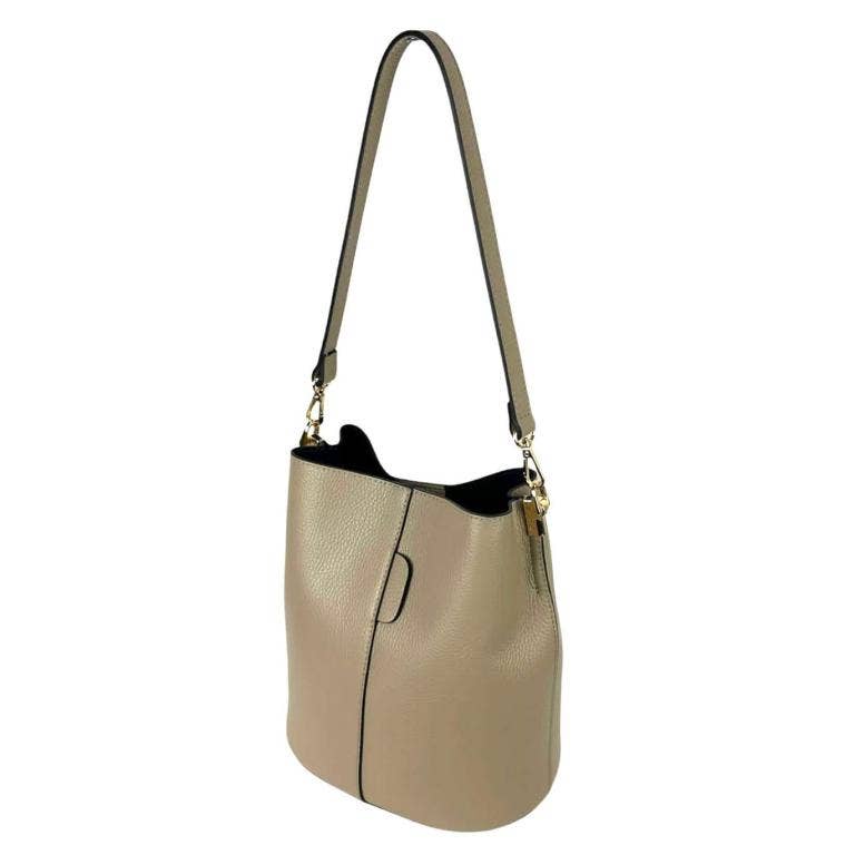 High Quality Italian Leather Shoulder Bag: Yellow