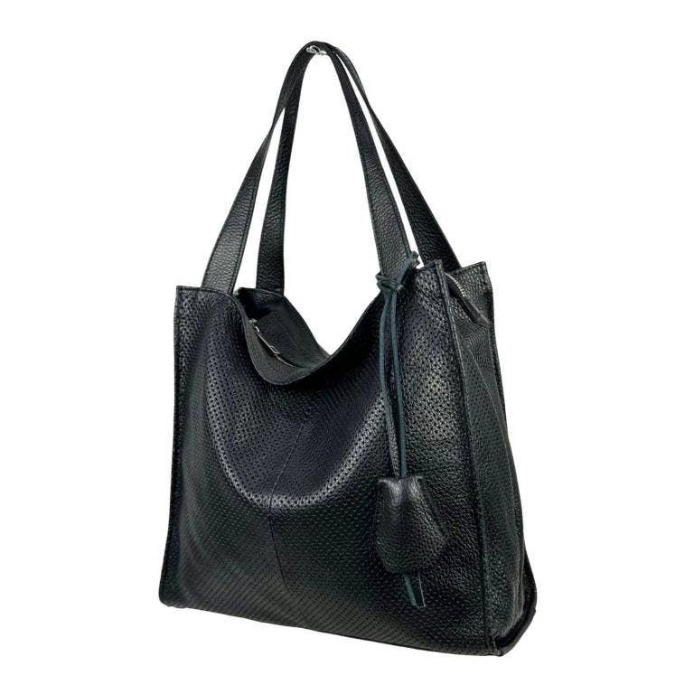 Leather Shopper Bag : Yellow