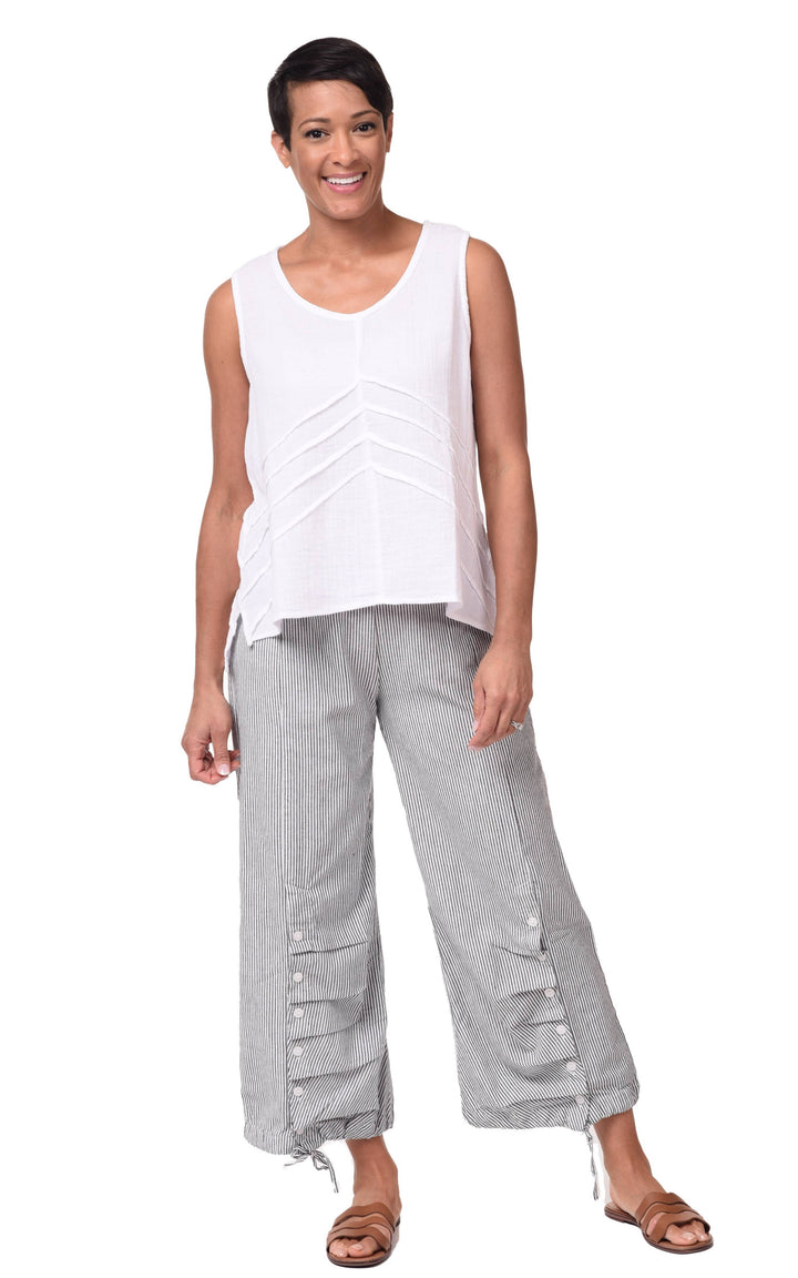 Tulip Clothing - CV21 Scooter Pant in Ticking Stripe*: S