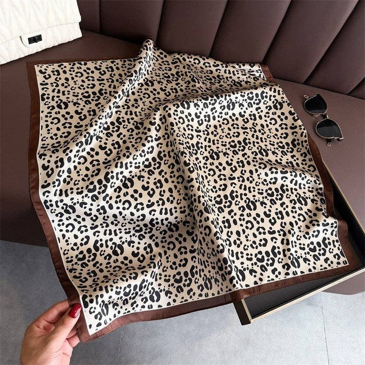 Leopard Print Scarf: COFFEE