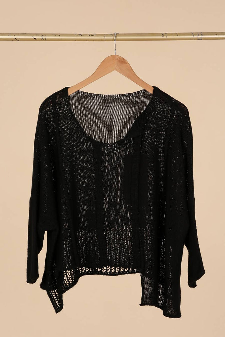 61113 100% COTTON SWEATER: White