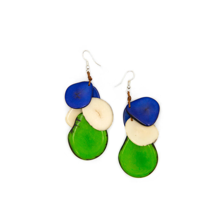 Jordin Earrings: Burgundy/Cafe con Leche