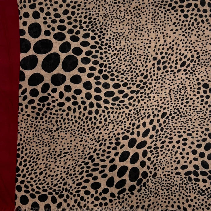 Leopard dots print scarf : Mocca