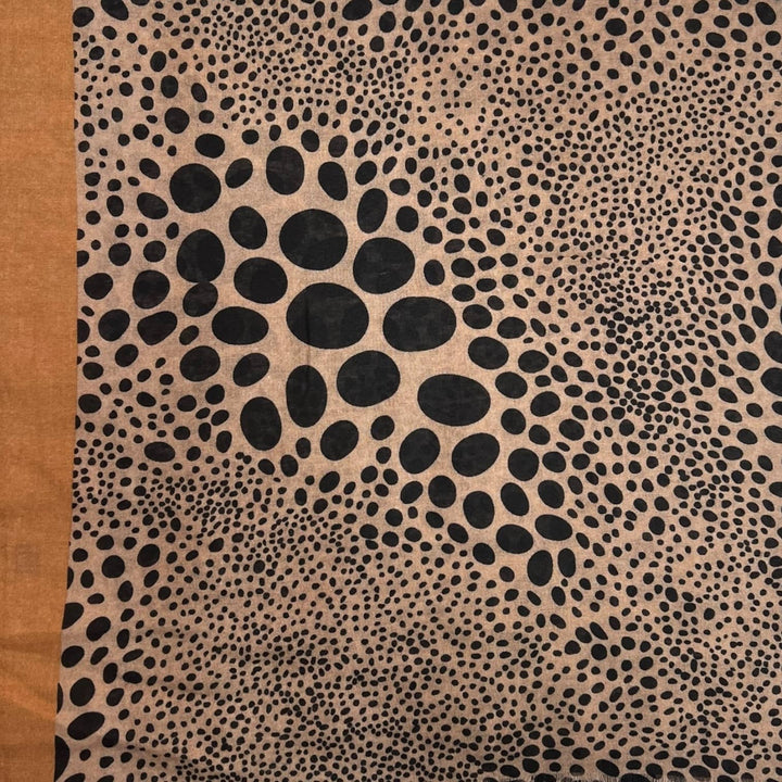 Leopard dots print scarf : Black