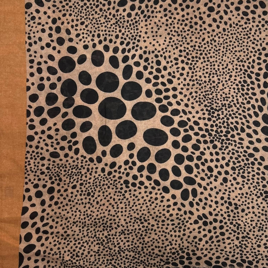Leopard dots print scarf : Khaki