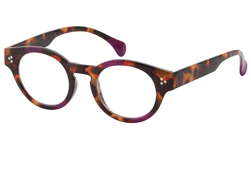 I Heart Eyewear - Kinslee Reading Glasses: Purple Tortoise / +2.75