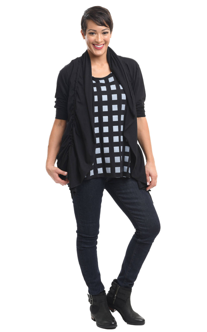 Tulip Clothing - SDM616 Ryder Cardigan in Black*: S